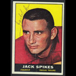 Jack Spikes 1961 Topps #138 Autographed Football Card