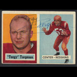 Torgy Torgeson 1957 Topps #12 Autographed Football Card