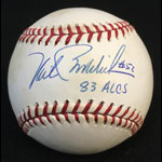 Mike Boddicker Inscribed Autographed Baseball