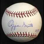 Ozzie Smith Fleer Legacy 3/99 Autographed Baseball