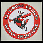 Baltimore Orioles World Champions Sticker