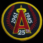 California Angels 1961 - 1985 Silver Anniversary Baseball Patch