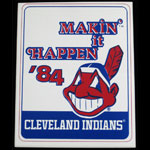 Cleveland Indians 1984 Wheaties Baseball Card Day Makin it Happen Sticker