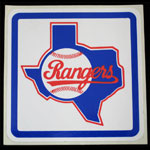 Texas Rangers Baseball Logo Sticker