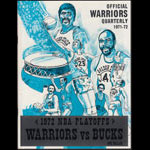 Official Warriors Quarterly 1971-72 - 1972 NBA Playoffs Warriors vs Bucks Basketball Program