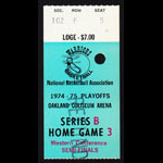 Golden State Warriors 1975 NBA Playoff Ticket VTG Oakland - Rick Barry Basketball Ticket