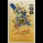 The Simpsons 200 Episodes VIP Party Laminate Pass