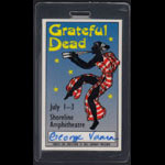 Grateful Dead July 1994 Shoreline Crew Pass Laminate