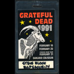 Grateful Dead 1991 Chinese New Year BGP Staff Laminate