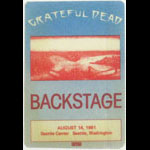 Grateful Dead 8/14/1981 Seattle Backstage Pass