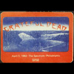 Grateful Dead 4/5/1982 Philadelphia Backstage Pass