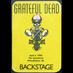 Rick Griffin Grateful Dead 4/6/1985 Philadelphia Backstage Pass