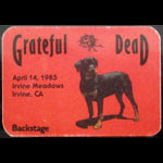 Grateful Dead 4/14/1985 Irvine CA Backstage Pass