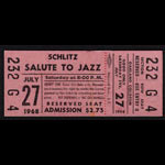 Schlitz Salute to Jazz 1968 Oakland Concert Ticket VTG Thelonious Monk Concert Ticket