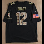 Tom Brady Signed Black Nike Salute to Service Patriots Jersey Tri-Star Autographed Football Jersey