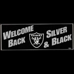 Oakland Raiders  _RARE_ Welcome Back Bumper Sticker VTG Los Angeles NFL football Bumper Sticker