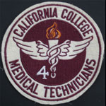 California College **RARE** Medical Technicians VTG Felt Patch antique surgical Patch