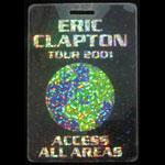 Eric Clapton World Tour 2001 Access All Areas Laminate