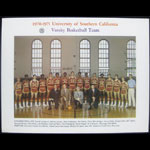 1970 - 1971 USC Varsity Team Photo College Basketball