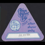 Allman Brothers Band Backstage Pass