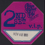 Allman Brothers Band Backstage Pass