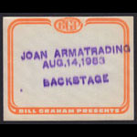 Joan Armatrading Backstage Pass