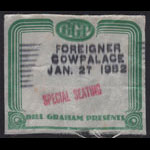 Foreigner Backstage Pass
