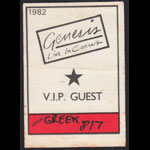Genesis VIP Guest Backstage Pass