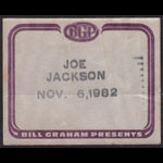 Joe Jackson Backstage Pass