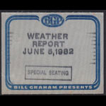 Weather Report Backstage Pass