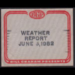 Weather Report Backstage Pass