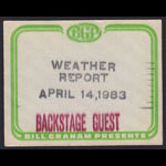 Weather Report Backstage Pass