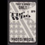 The Who 1989 Photo/Media Backstage Pass