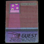 Rickie Lee Jones Street Of Dreams 1984/85 Guest Backstage Pass