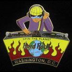 Washington DC Spin The Planet DJ 2002 Hard Rock Cafe Pin