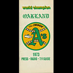 1973 Oakland A's Baseball Media Guide