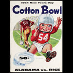 1954 18th Annual Cotton Bowl Classic Alabama vs Rice College Football Program