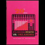 1965 20th Annual Gator Bowl Florida State vs Oklahoma College Football Program