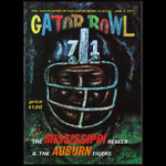 1971 26th Annual Gator Bowl Mississippi vs Auburn College Football Program