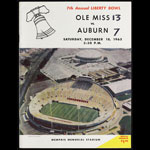 1965 7th Annual Liberty Bowl Mississippi vs Auburn College Football Program