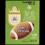 1965-1966 Sun Bowl Texas Western vs TCU College Football Program