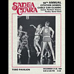 December 1985 Santa Clara Cable Car Classic Basketball Program