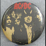 AC/DC Highway to Hell B&W Lapel Button Pin