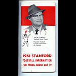 1961 Stanford University Football Media Guide