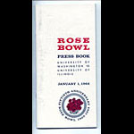 1964 Washington vs Illinois Rose Bowl Football Media Guide