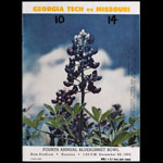 1962 Georgia Tech vs Missouri Bluebonnet Bowl College Football Program