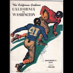 California vs Washington 1941 College Football Program