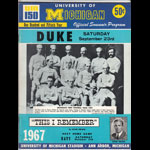 University of Michigan vs Duke 1967 College Football Program