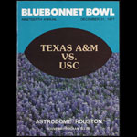 1977 19th Annual Bluebonnet Bowl Texas A&M vs USC College Football Program