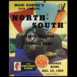 1969 24th Annual Mahi Shrine North-South All-Star Game College Football Program